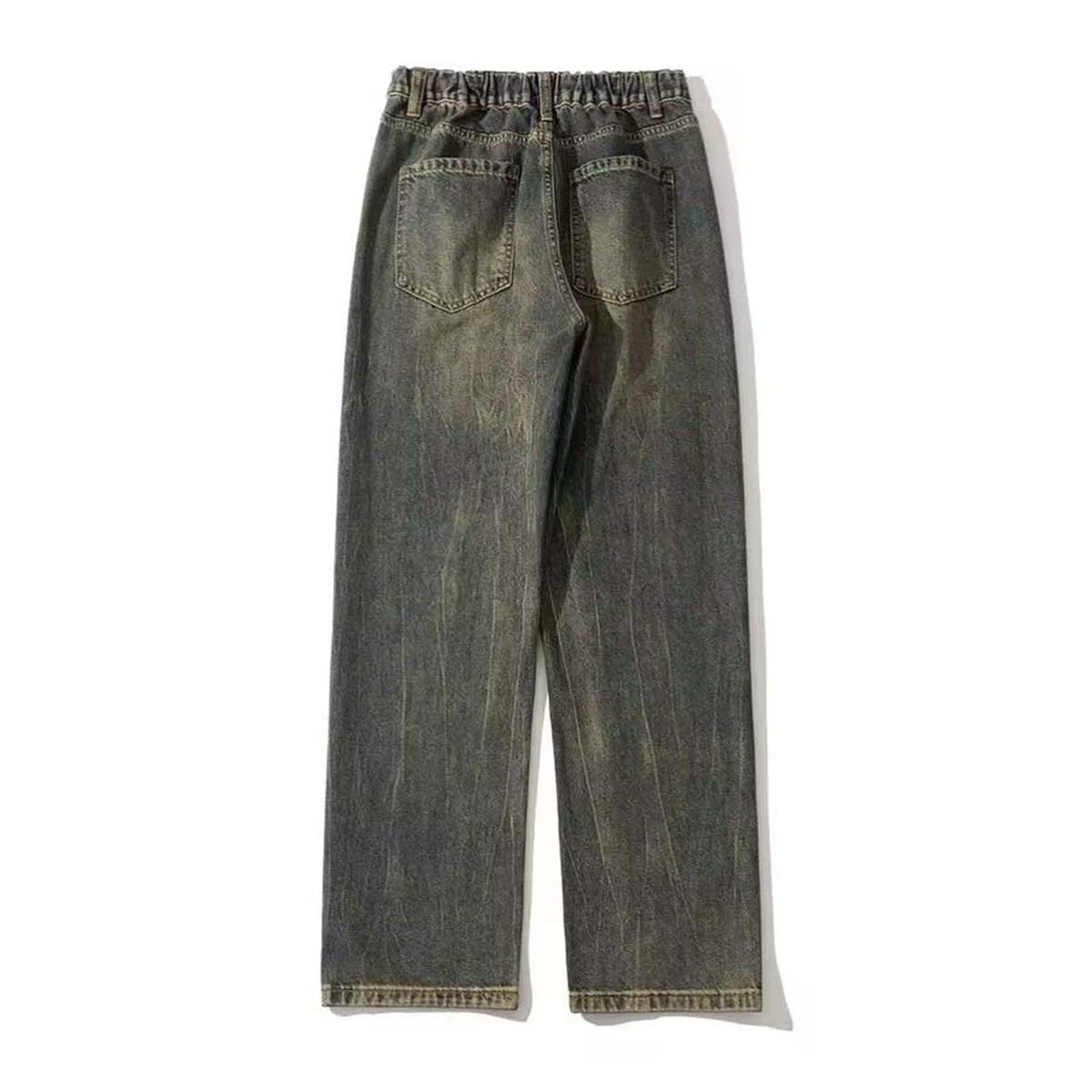 Pantalones Vaqueros Hombre-Pantalones Vaqueros Rectos de Estilo Casual para Uso Diario, para Primavera otoño, para Hombre