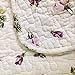 USTIDE Rustic Rose Flowers Area Carpet, Home Decor Cotton Pink Roses Pattern Bedroom Floor Rugs, Unique Quilted Washable Bathroom Rug 2x4 (Pink)