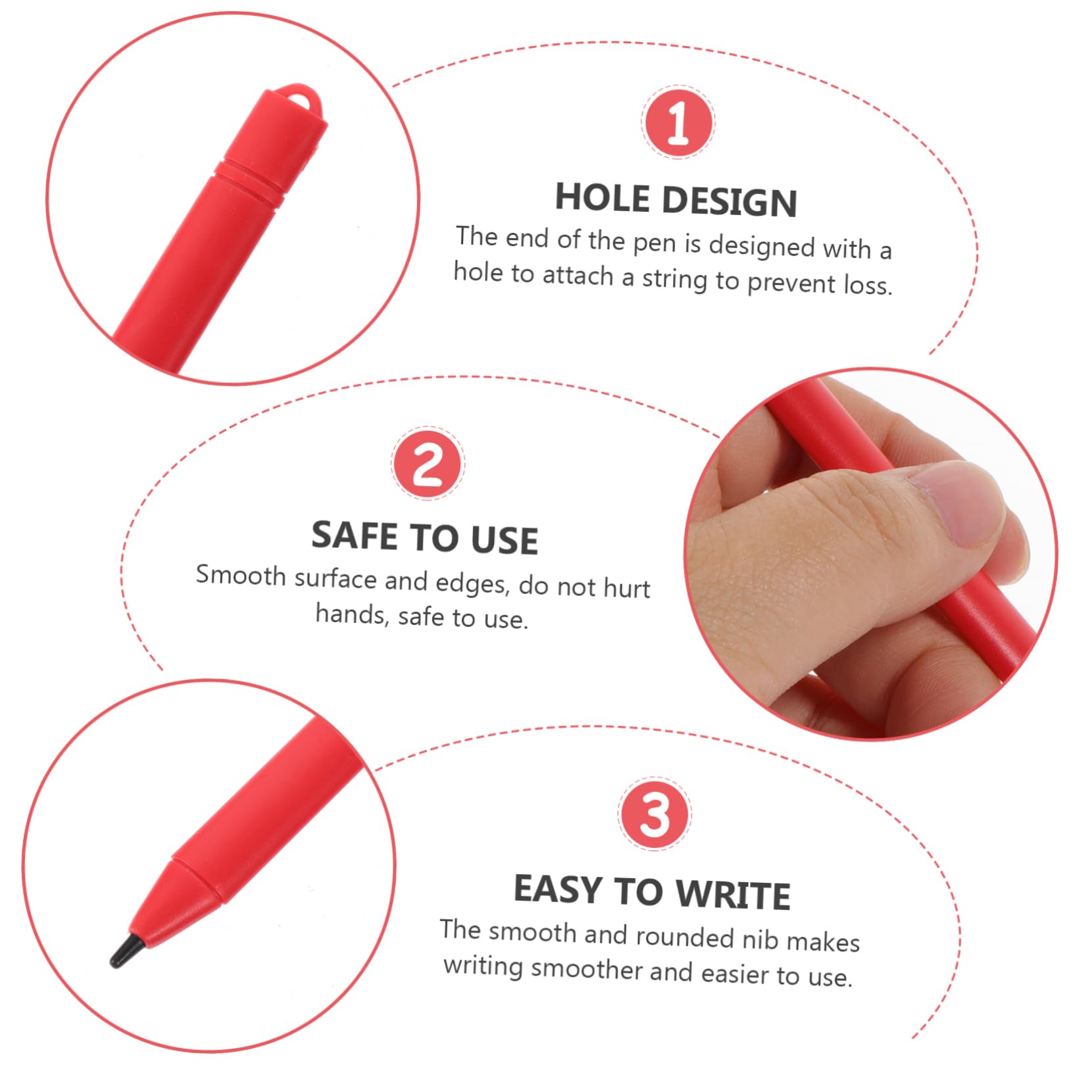 Uonlytech 6 Pièces Stylo à Dessin LCD Jouets en Vrac pour Enfants stylos de Conseil d'affichage à Cristaux liquides Tablette d'écriture LCD pour Enfants Ordinateurs Portables Stylo à Peindre - 3