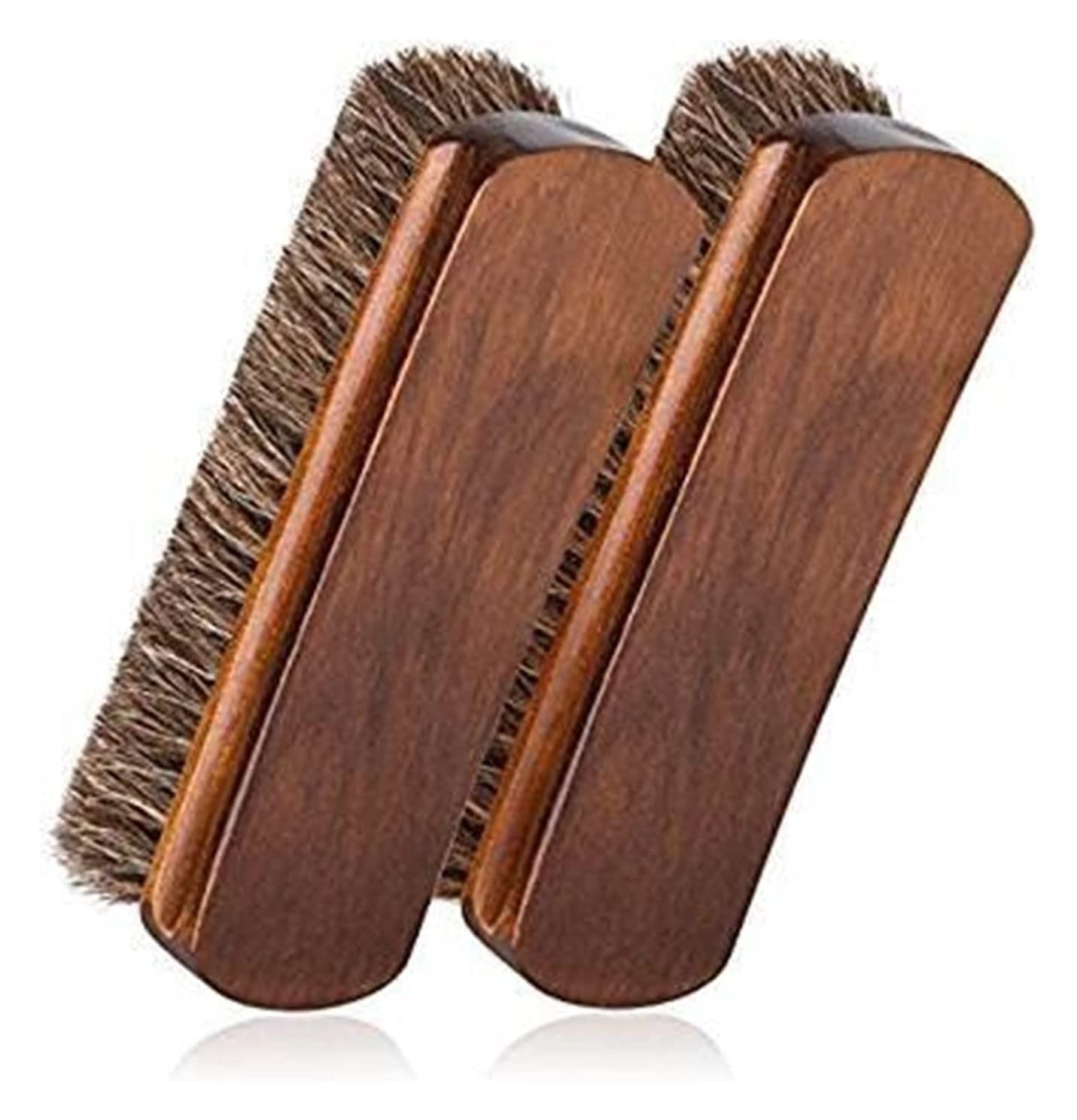 Cepillo for Zapatos, 2 Piezas/Juego Cepillo for Zapatos de Crin de Caballo Cepillos for Brillo Herramienta for raspar con cerdas de Pelo de Caballo for Botas, Zapatos y Otros cepillos for e