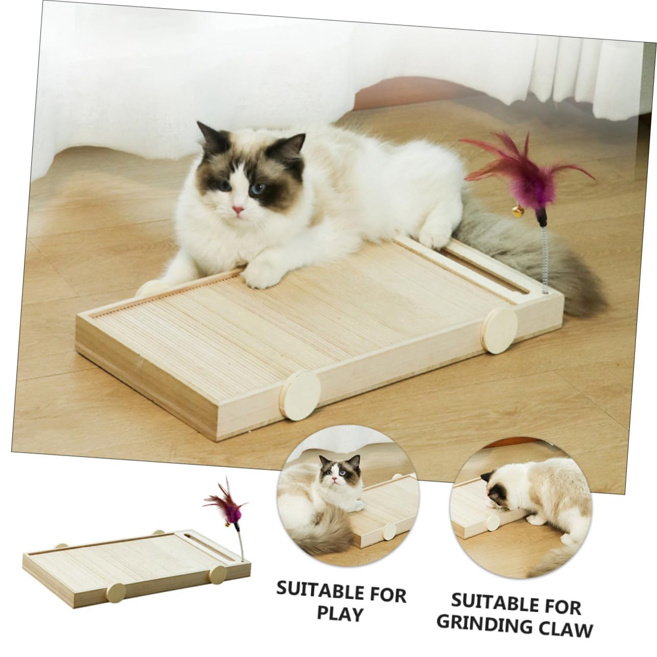 Hohopeti Tiragraffi Protezione Composito in e per Resistente Materiale Gatti Gioco con Funzione di in Accessori Divano per Animali Attivi Domestici