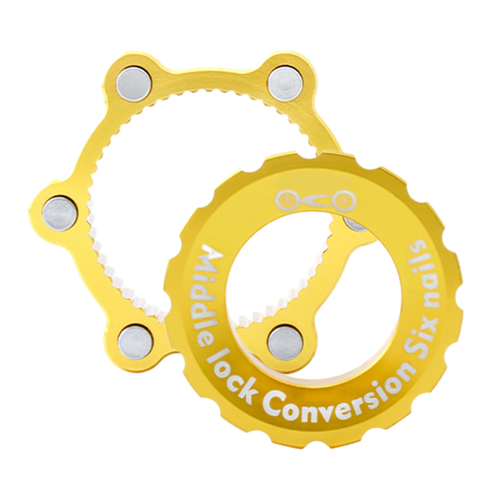 MWZBTG Centre Lock to 6-Hole Adapter Disc Brake Centre Lock for Bicycles - 6-Hole Adapter Rotor Compatible with Mountain Bikes Dirt Bikes and Brakes