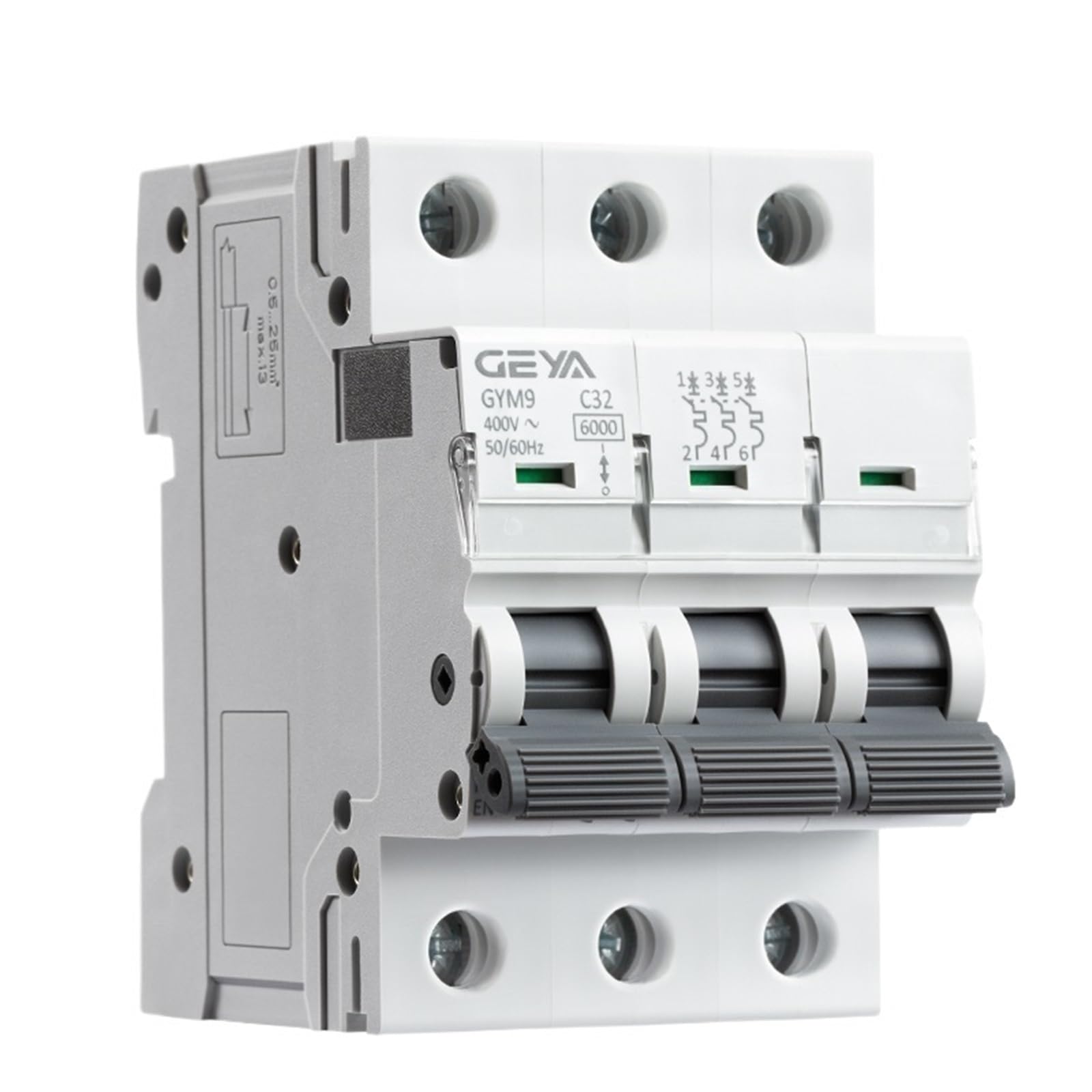 XMAFRJIO GYM9 3P 6KA MCB Din Rail Mini Circuit Breaker 6A-63A AC Type Direct(50A)