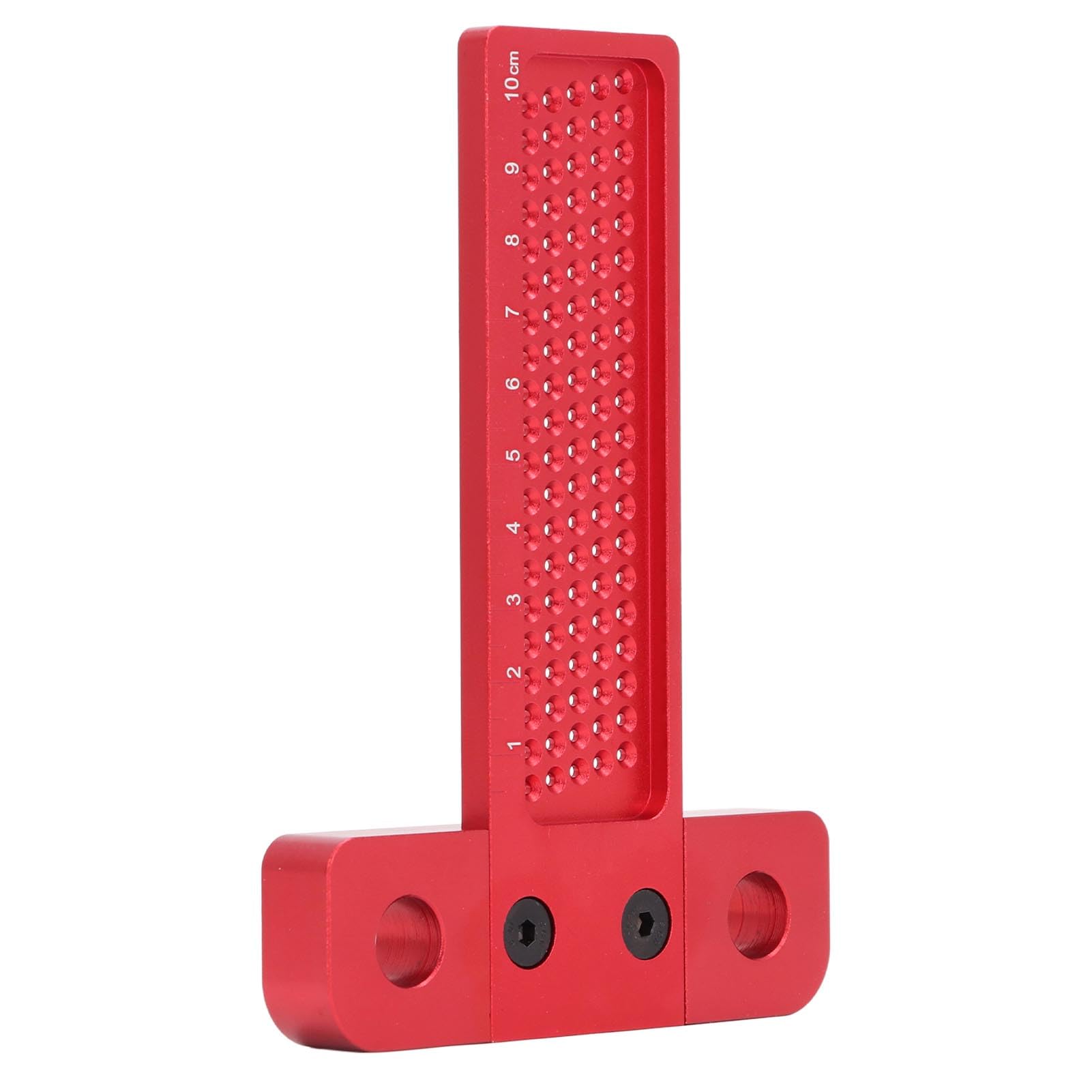 Righello Squadrato a T per Lavorazione del Legno, Lega di Alluminio da 100 mm, Strumento di tracciatura per Posizionamento Fori ad Alta precisione per carpenteria e Disegno architettonico