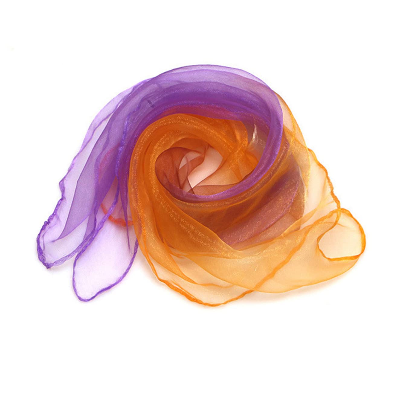 Beavorty 24Pcs Gradient Color Dance Scarves Premium Gauze Juggling Scarves for Performance Decoration Random Colors for Boys and Crafts