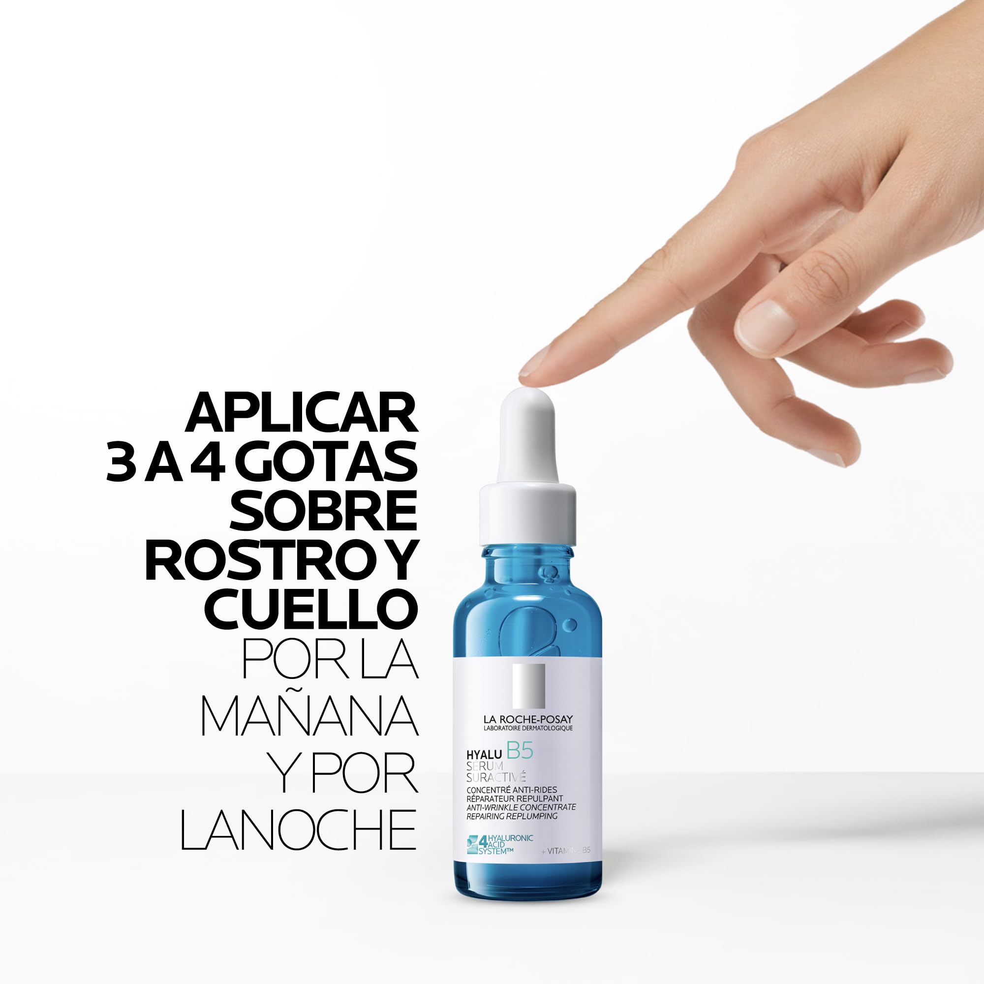La Roche-Posay Hyalu B5 Suractivated, Sérum antiedad concentrado, Efecto Revitalizante, Repara y Rellena en 1h, 4 Tipos de Ácido Hialurónico, Vitamina B5 y derivado de Centella Asiática, 30 ml