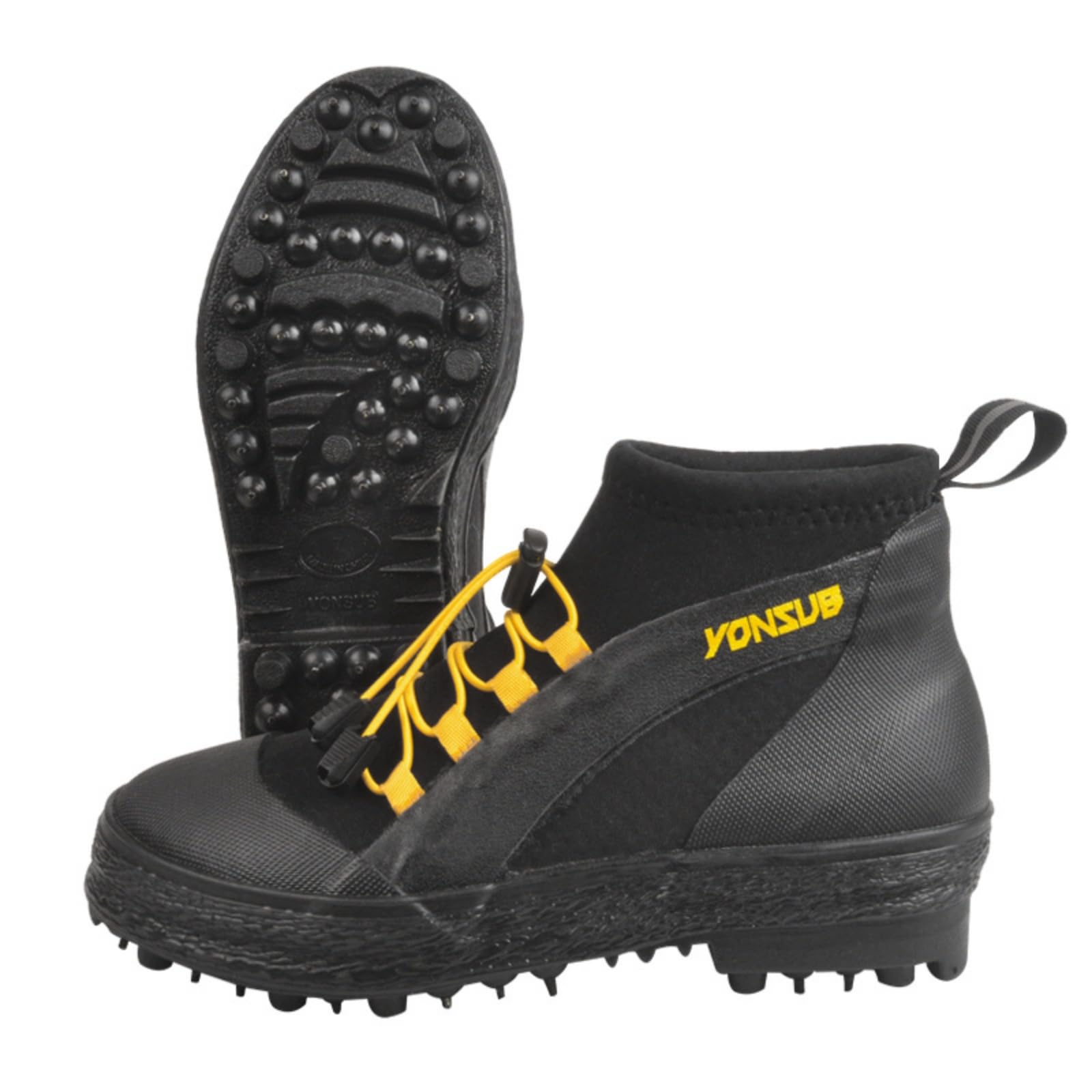 Baoblaze Chaussure de Randonnée Antidérapante Homme Femme Bottine de Pêche Soulier Aquatique Chaussure de Marche Fermeture par Cordon Élastique et Tirant Talon, Array, Noir Orange, 40 | Faciles à Enfiler, Antidérapant, Chaussure avec Semelle Crantée, pour