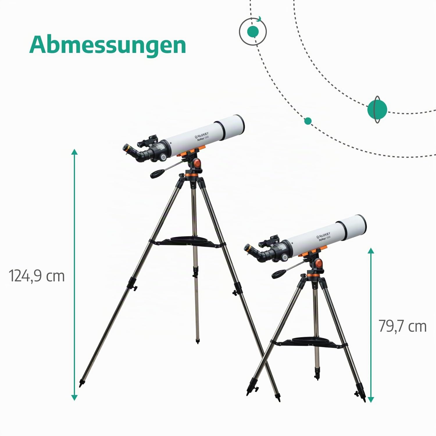 Slowkey Pro Barlowlinse für Teleskope - 3X Linse für Profi-Astronomie, erhöht die Vergrößerung; ideal für Teleskop Mond Beobachtungen und Fernglas Astronomie, Teleskop Sterne beobachten