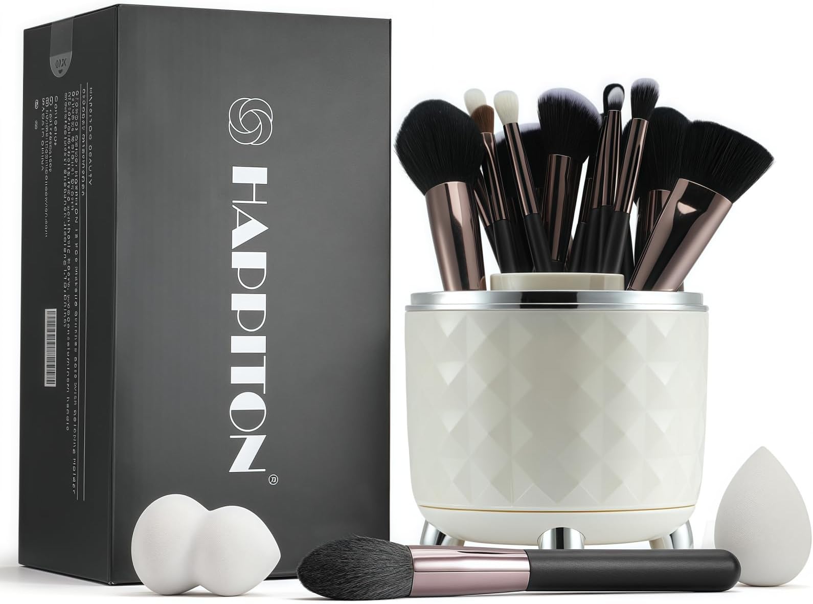 Professional Makeup Brushes Set 17PCS Beauty Tool Kits for Eye Face Foundation Blender Concealer Makeup Brush With Rotating Turnable Holder