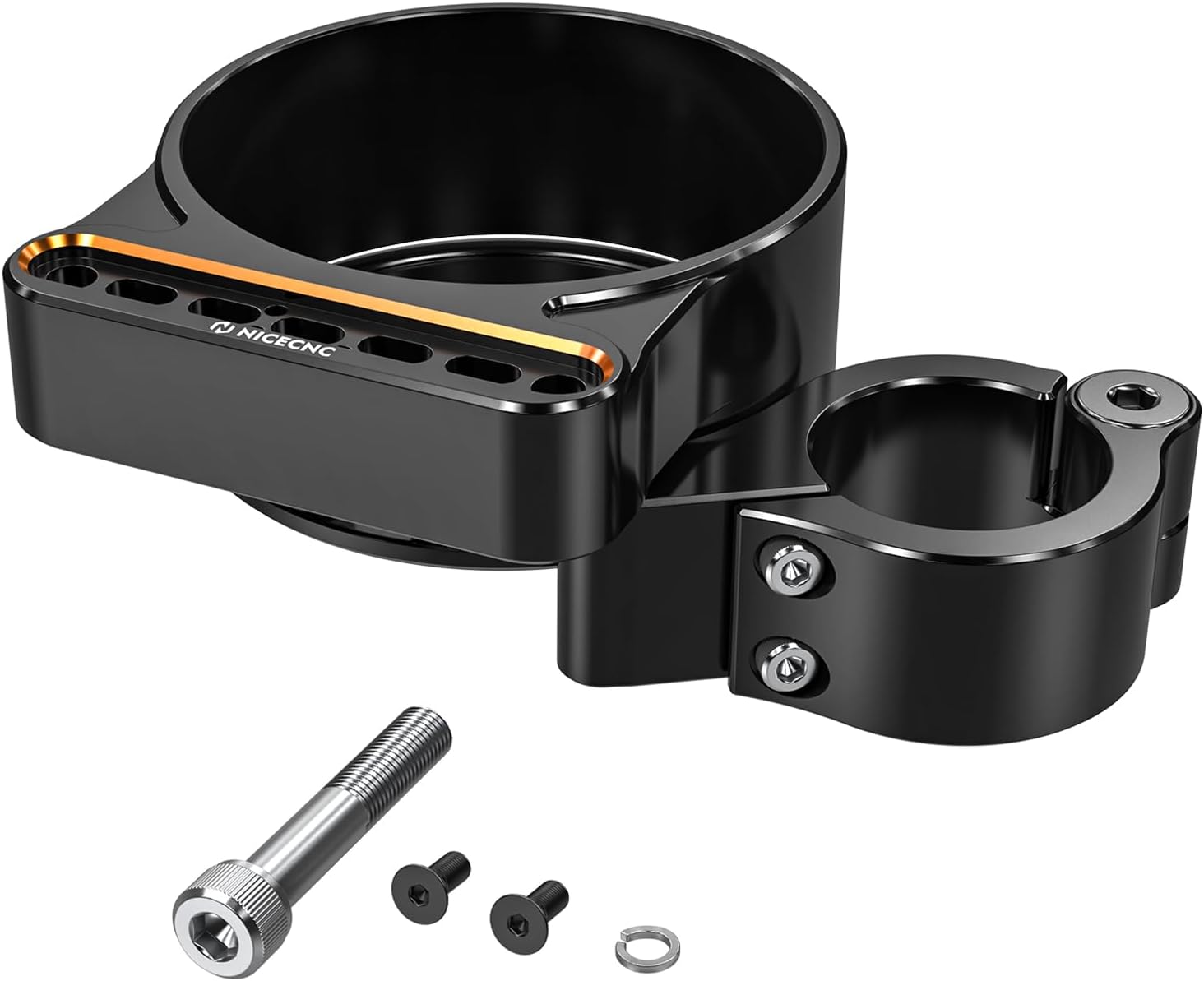 NICECNC Speedometer Indicator Lights Relocation Kit Compatible with Harley Forty Eight Dark Custom XL1200X 2013-2014, Iron 1200 XL1200NS 2018-2021, Sportster 883 Custom XL883C 2004, Black