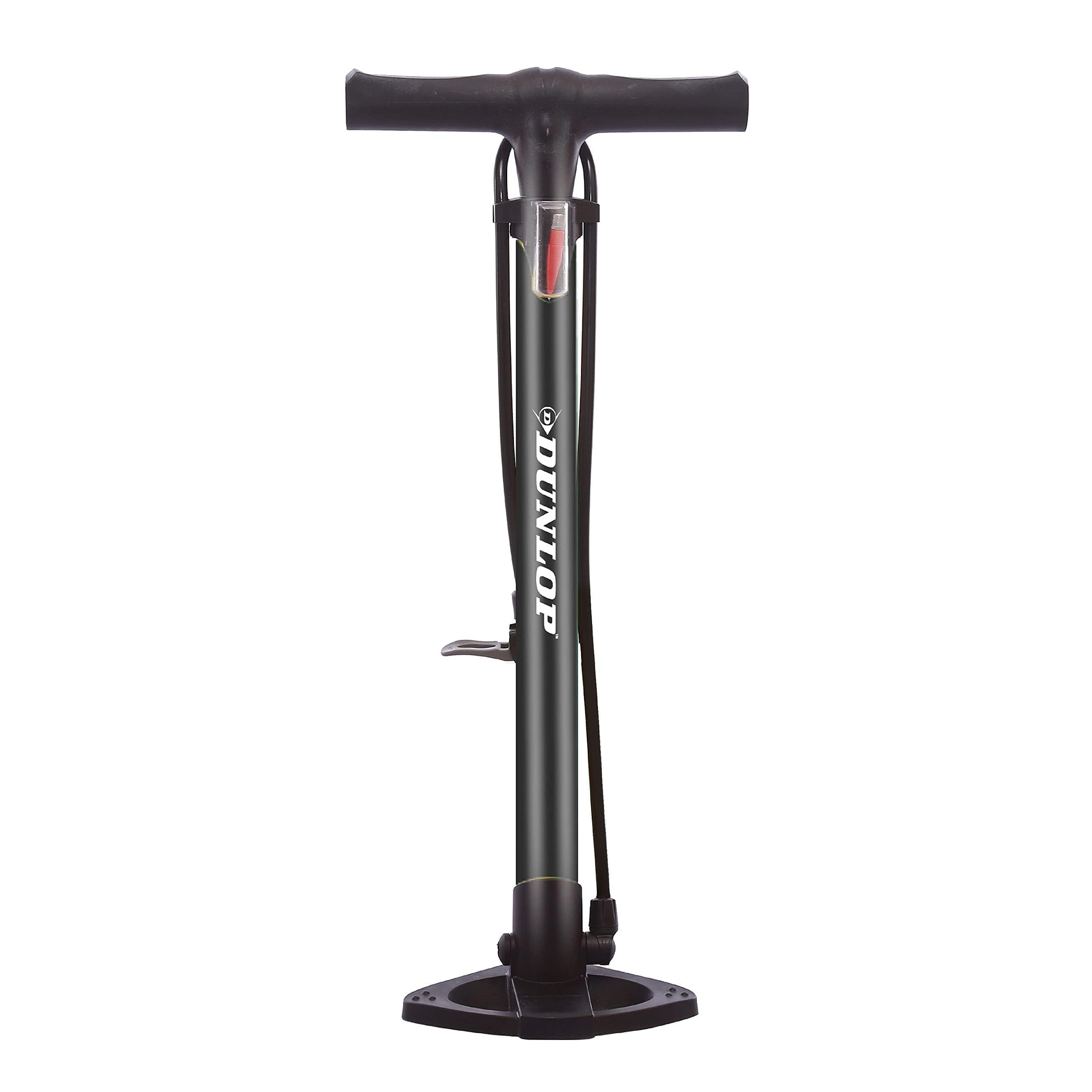 Dunlop Pompa per bicicletta 12Bar, per Valvole Dunlop, Schrader e Francesi, per Materasso Gonfiabile e Palloni, Pompetta Bici, Scooter e Auto, 67.5 x 22.1 cm