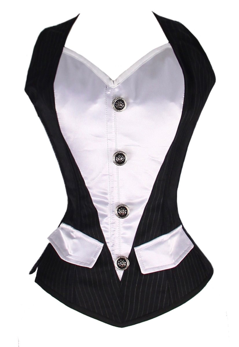 Damen Taillentraining Schwerlast Doppelt Stahl Knochen Baumwolle Korsett Steampunk Vollbrustkorsett Corsage #8367-PS