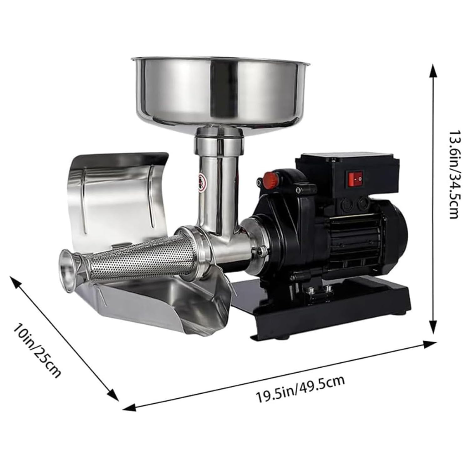 450W elektrisches Tomatensieb Kommerzielle Tomatenmühle Edelstahl Lebensmittelpresse Tomatensauce Maschine Lebensmittelextruder Tomatensauce Tomate