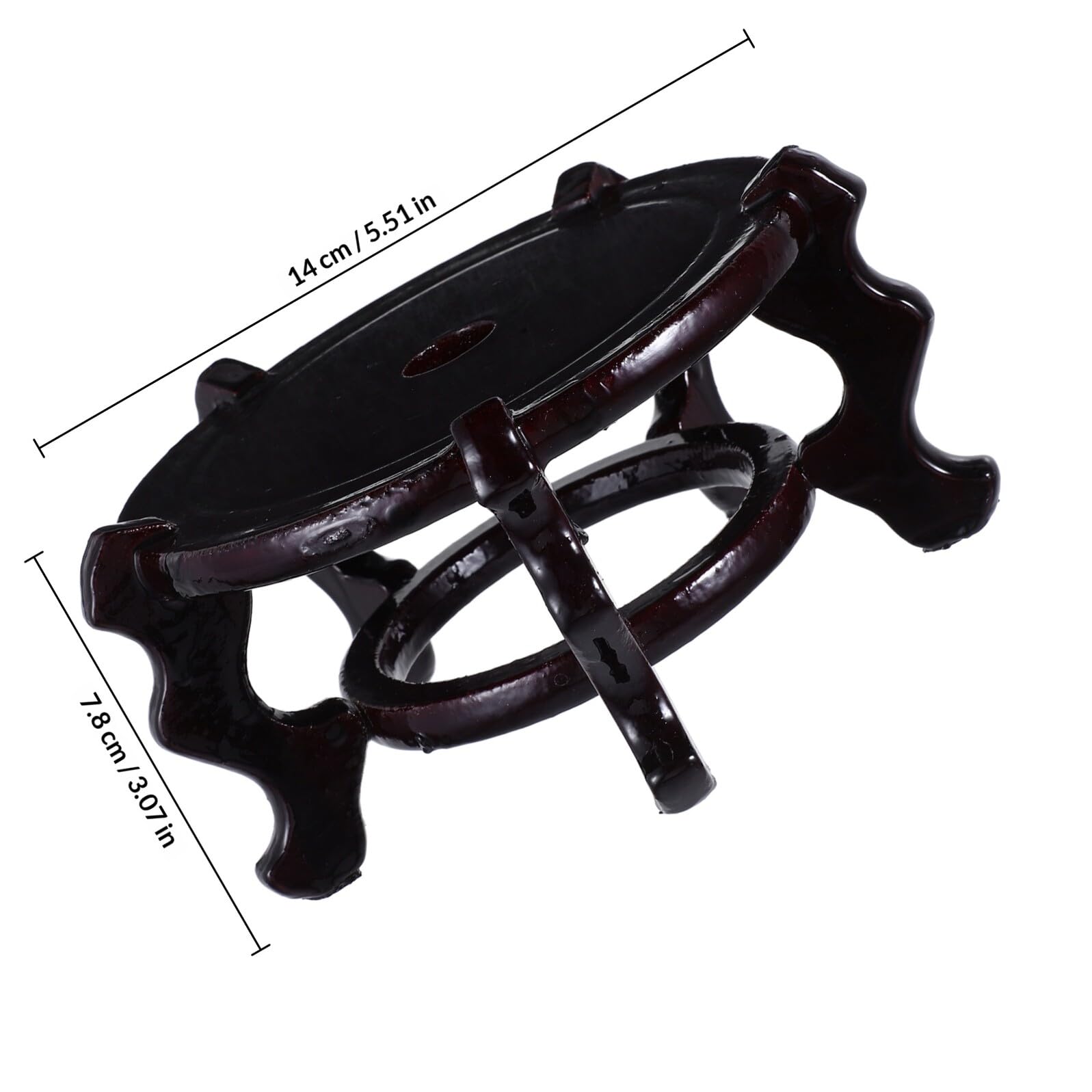 Veemoon Soporte para Macetas Redondo de Madera Marrón 2piezas Estilo Oriental Diseño Creativo y Fácil Mantenimiento para Decoración Interior del Hogar
