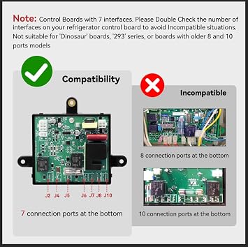3316348.900 3316348.000 RV Fridge Control Board Compatible with Dometic DM2652 DM2852 RM2652 NDM1062 RM2852 RM2351 RM2354, Seven Ports bottom. Not Replace The Bottom Eight Or Ten Ports old board