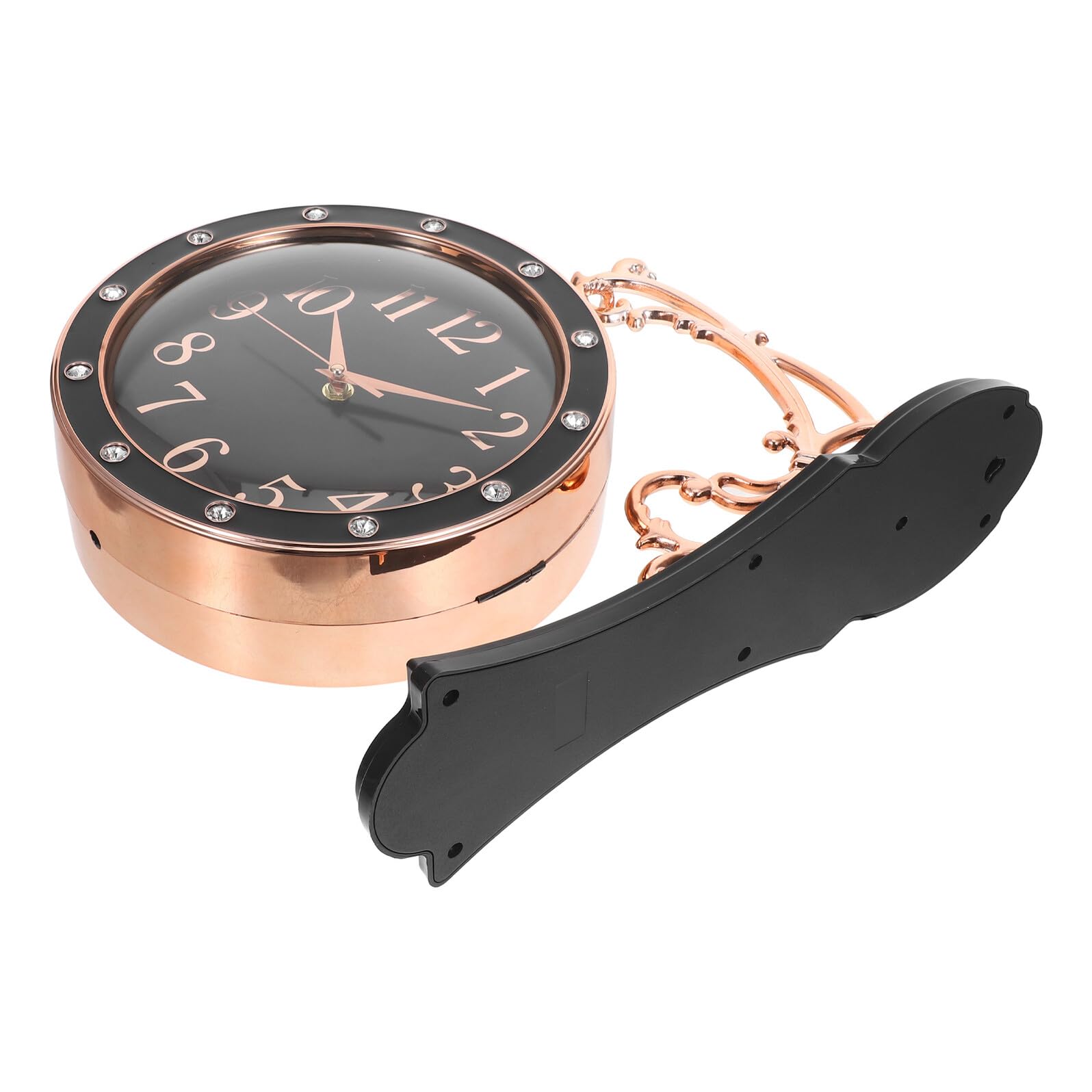 Horloge murale double face suspendue pour grand salon et loft