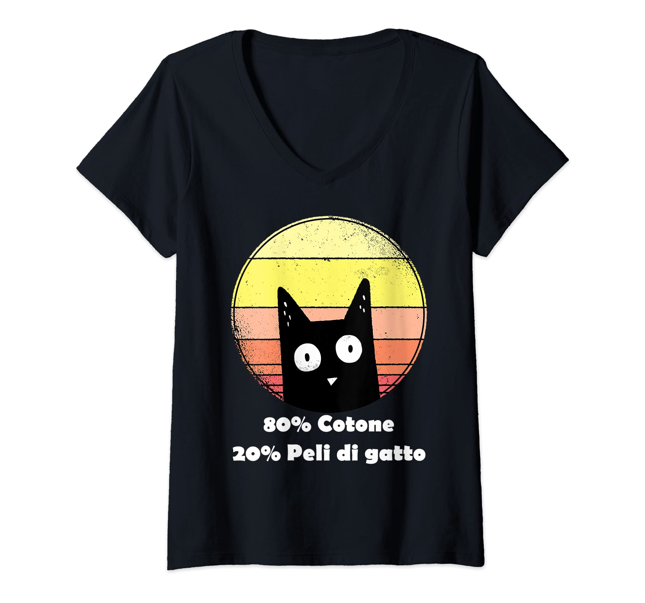 Acquista T-shirt da donna stampa simpatico gatto Cartoon Kitten Tee maniche lunghe Tutti i giorni Altre stampe Maglietta basic Maglione sciolto Viola Grigio Orang in Italia a partire da 3.71