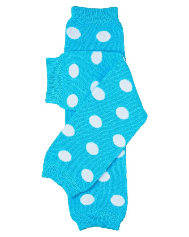Judanzy Turquoise Polka Dot Baby Toddler And Child Polka Dot Leg Warmers, Newborn