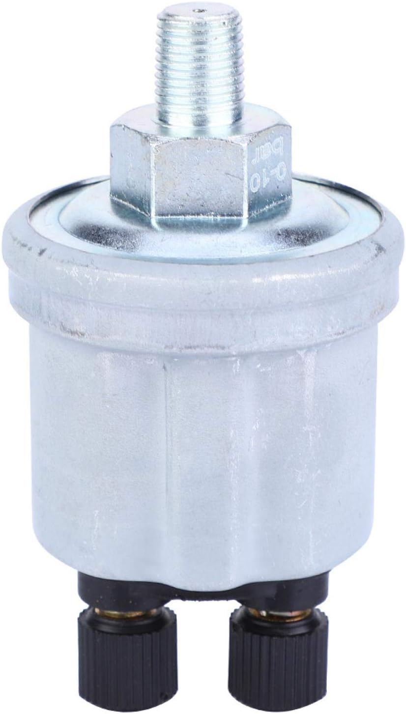Oil Pressure Sender, VDO Oil Pressure Sending Unit 0-10 Bar, 1/8-27 NPTF Thread Oil Pressure Sensor Sender for VDO Measurement and Control