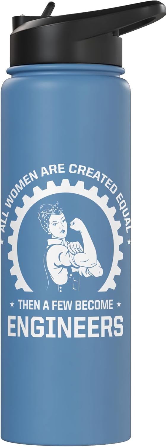 All Women Are Created Equal - Funny Female Engineer Stainless Steel Insulated Water Bottle