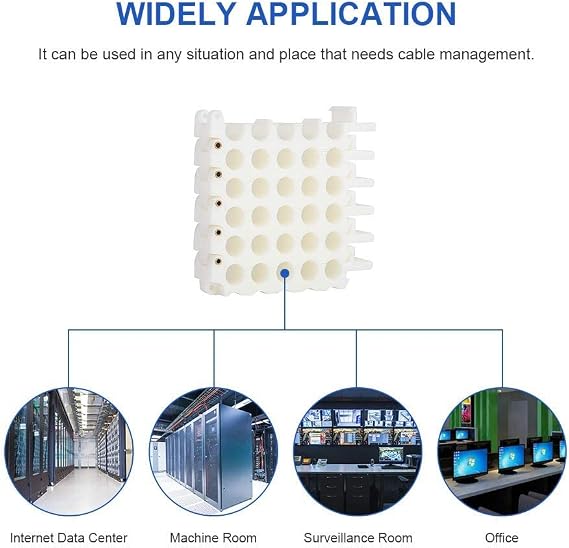 Cable Comb Organizing Tool, 25-Hole Cable Dresser, 5 * 5 Wire Comb, Ethernet Comb Tool, Cable Organizing and Bundler, Network Cable Management and Organizer, CAT5, CAT6