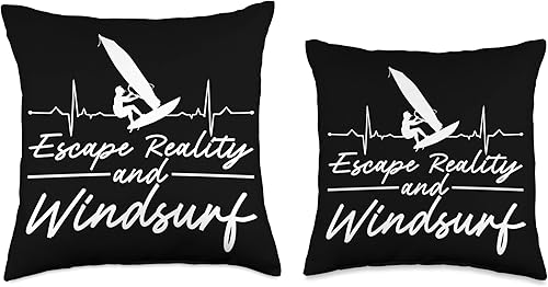 Miniatura 3 de Windsurfer Windsurf Apparel Windsurfing Surfing Board Water Sports Throw Pillow 18x18 Multicolor