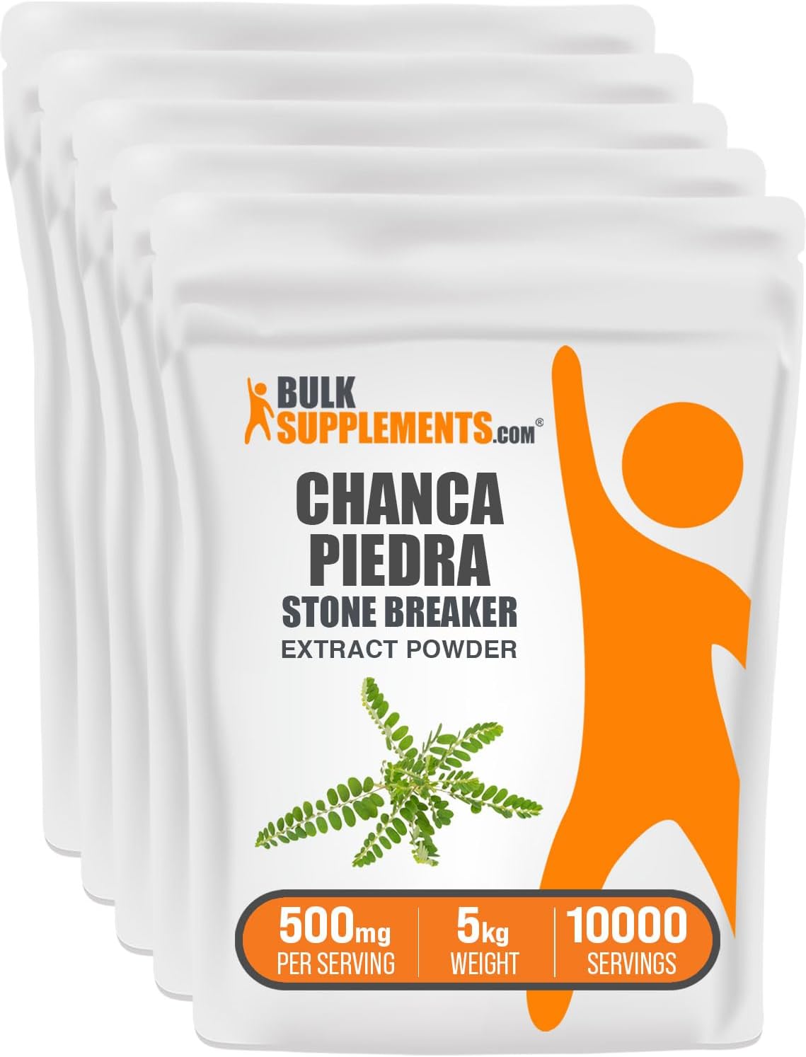 BulkSupplements.com Chanca Piedra Extract Powder - Chanca Piedra Stone Breaker, Kidney Support Supplement - Vegan & Gluten Free, 500mg per Serving, 1kg (2.2 lbs) (Pack of 5)
