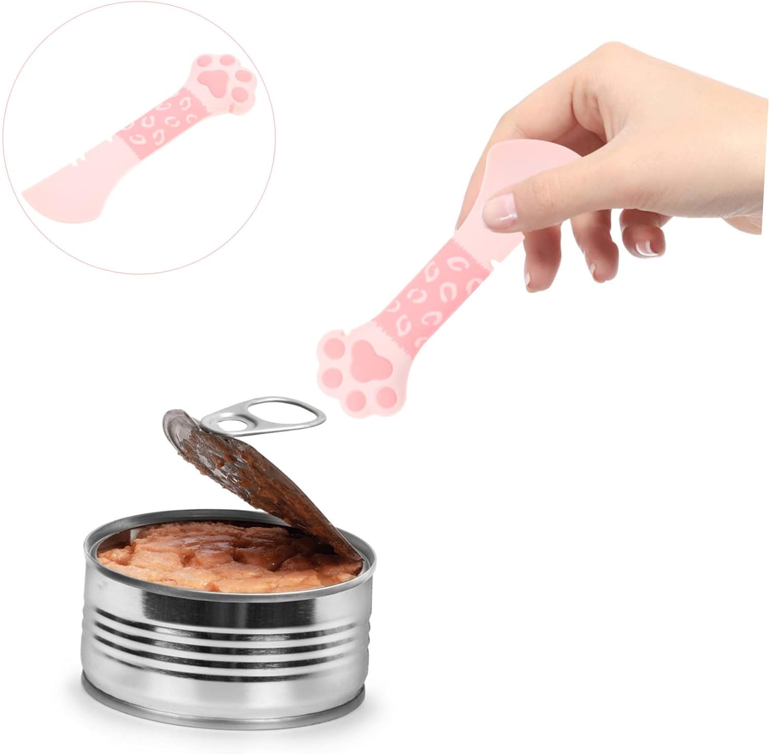 Silicone Cat Food Can Opener and Scoop Spoon for PET Cans image 4