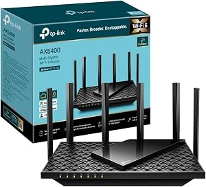 TP-Link Archer AX72 Pro – Router Wi-Fi 6 AX5400, 2.5G Multi-Gigabit Puertos, Banda de 160 MHz, Fem de Alta Potencia, 6 × Antenas, Formación de Haces, VPN, Puertos USB 3.0