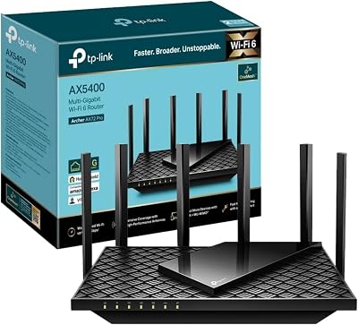 TP-Link Archer AX72 Pro – Router Wi-Fi 6 AX5400, 2.5G Multi-Gigabit Puertos, Banda de 160 MHz, Fem de Alta Potencia, 6 × Antenas, Formación de Haces, VPN, Puertos USB 3.0