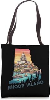 Rhode Island State of Rhode Island Retro Rhode Island Tote Bag