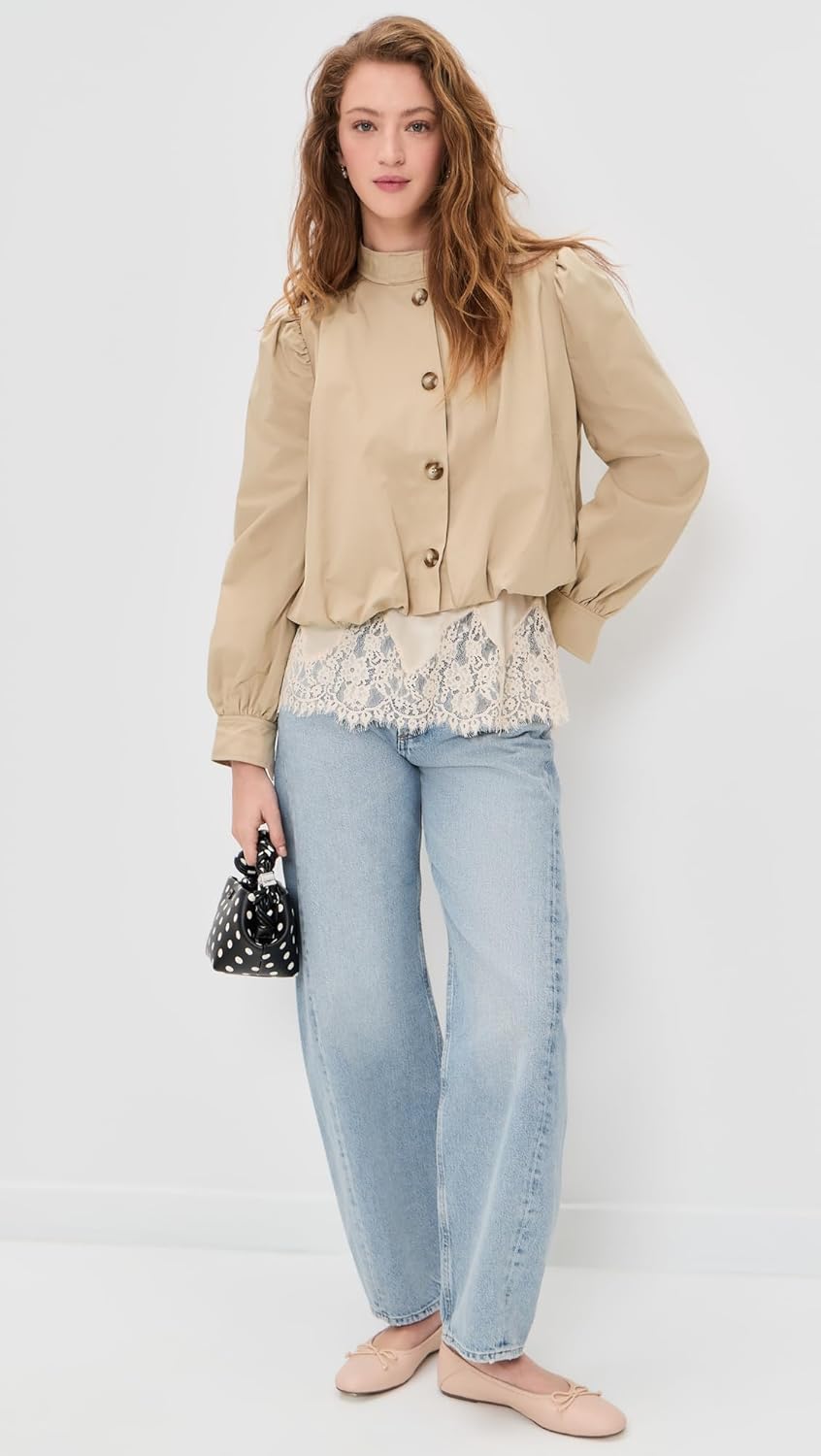 Line & Dot Women's Hemlock Gathered Trench Jacket - Image 5