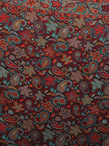Image of Zamour Women's Kani Paisley Pattern, Pure Bamboo Soft and Fine Material, Winter Shawl Woolen Wrap