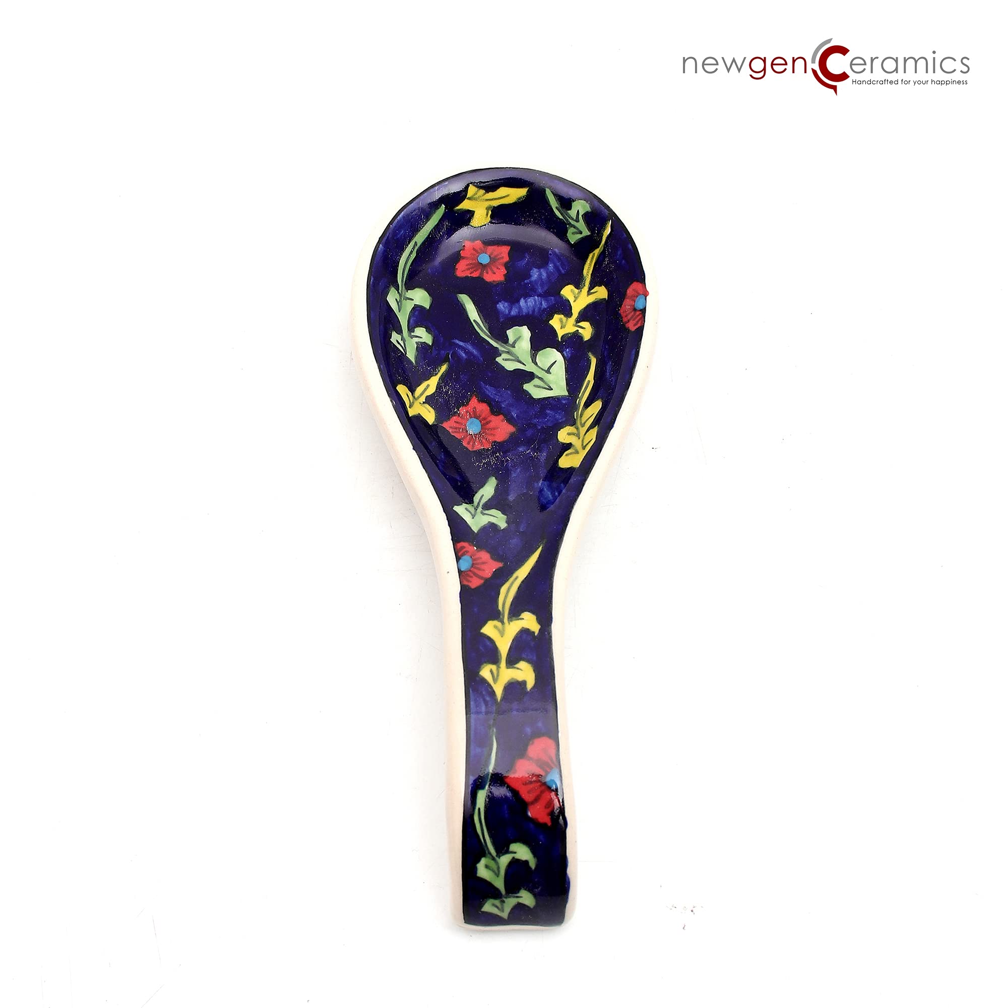 Newgen Ceramics Round Spoon Rest/Holder, Large Size Cooking Utensil Rest for Counter Stove Top for Spoons, Ladles, Tong, Modern Kitchen Decor and Accessories (SR-3)