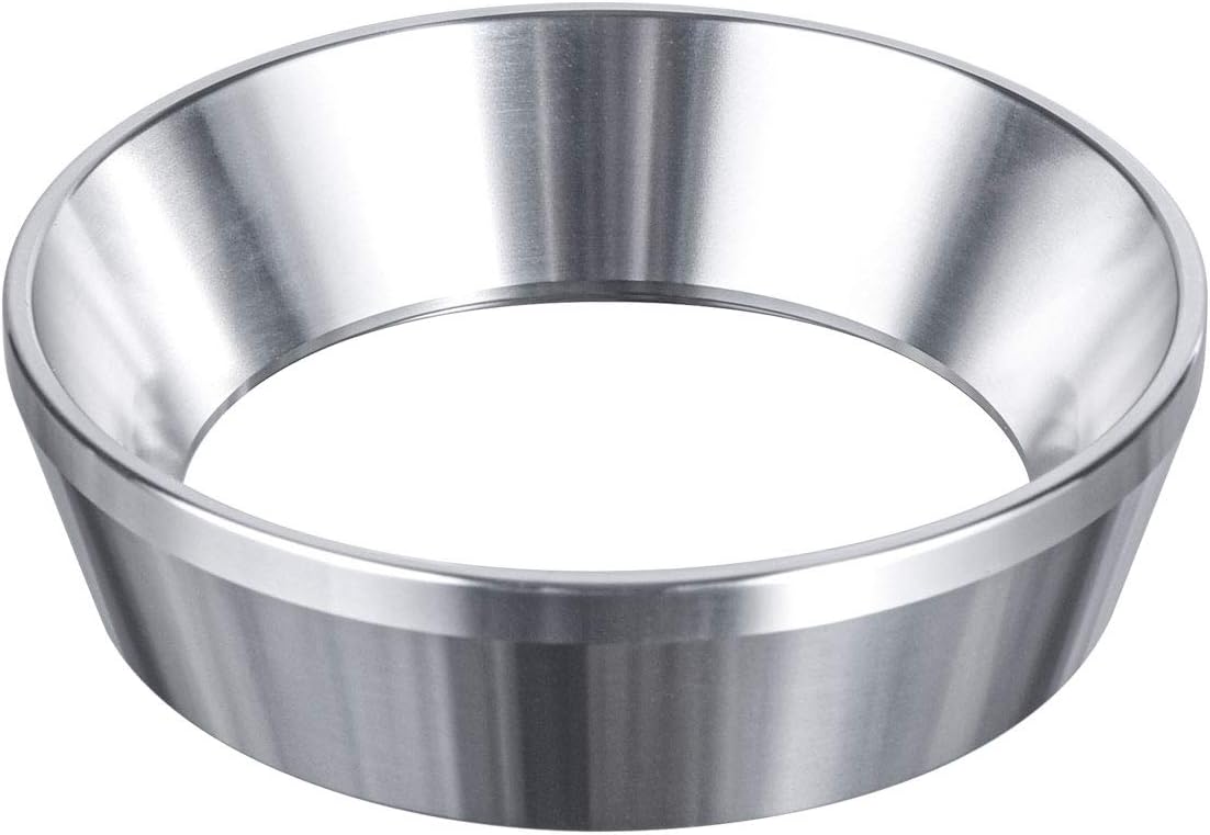 54mm Espresso Dosing Funnel, Stainless Steel Coffee Dosing Ring Compatible with 54mm Breville Portafilter