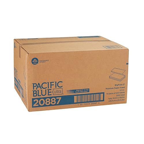 Miniatura 5 de Pacific Blue Ultra BigFold Junior Toallas de papel prémium de GP PRO (Georgia-Pacific), color blanco, 20886, 220 toallas por paquete, 10 paquetes