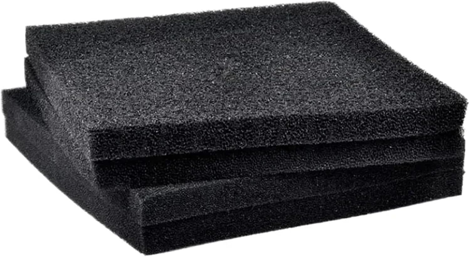 Aquarium Sponge Filter Pad Multi-Size Black Filtration Foam – Long-Lasting Biochemical Filter Sponge for Aquariums & Fish Tanks(45x45x3cm,Small Hole)