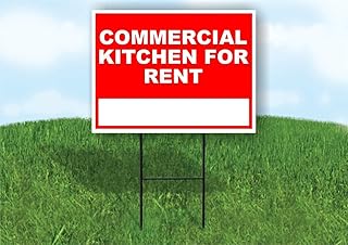 Commercial kitchen for rent-1 Write On Me Red 18x24 in Double Sided Yard Road Sign w/Stand