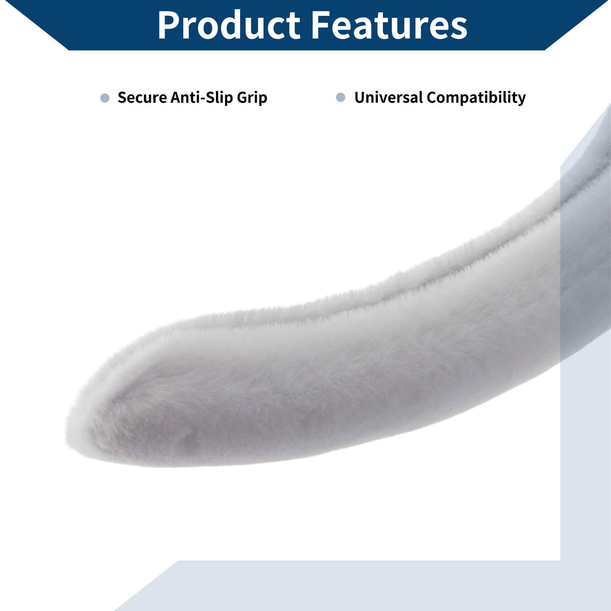 A ABSOPRO Plush Lenkradbezug 38cm Weiß 1 Stück Für Auto ABS