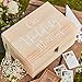 Produktbild Ginger Ray Erinnerungsbox aus Naturholz mit weißem Text für Hochzeitstag, rustikal, Landhausstil, Weiß