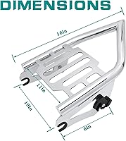 Vista 3 de Portaequipajes de montaje desmontables para Harley Touring, Road King, Road Glide, Electra Glide, Street Glide Kit de soporte de asas traseras