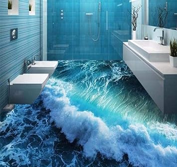 ملصقات أرضيات مطلية بالتموج ثلاثية الأبعاد مخصصة حسب الطلب من Chunxd لتزيين المنزل ورق حائط ثلاثي الأبعاد مرسوم عليها ورق حائط ثلاثي الأبعاد Amazon Ae الأدوات وتحسين المنزل