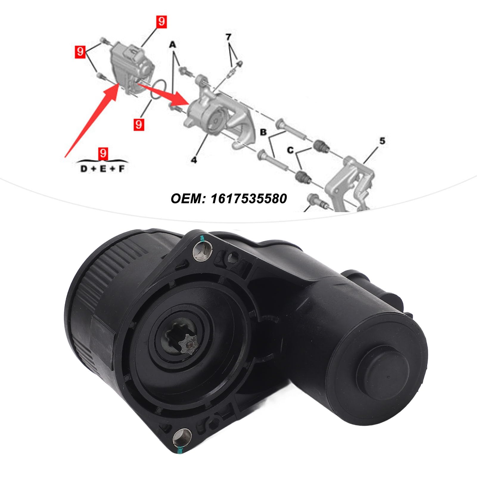 Amazon | Brilluxa リアブレーキキャリパーモーター 1617535580