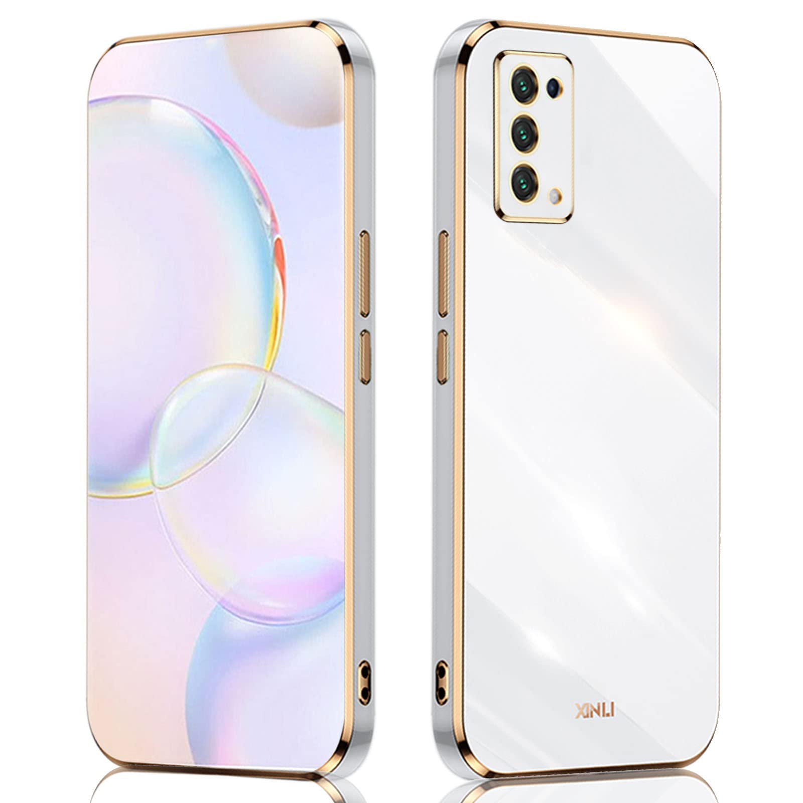 ILING Cover Per Oppo A74 5G E A54 5G, Custodia In Silicone Colorato, Ultra Sottile, Antiurto, Supporta Ricarica Wireless, Bianco - 2