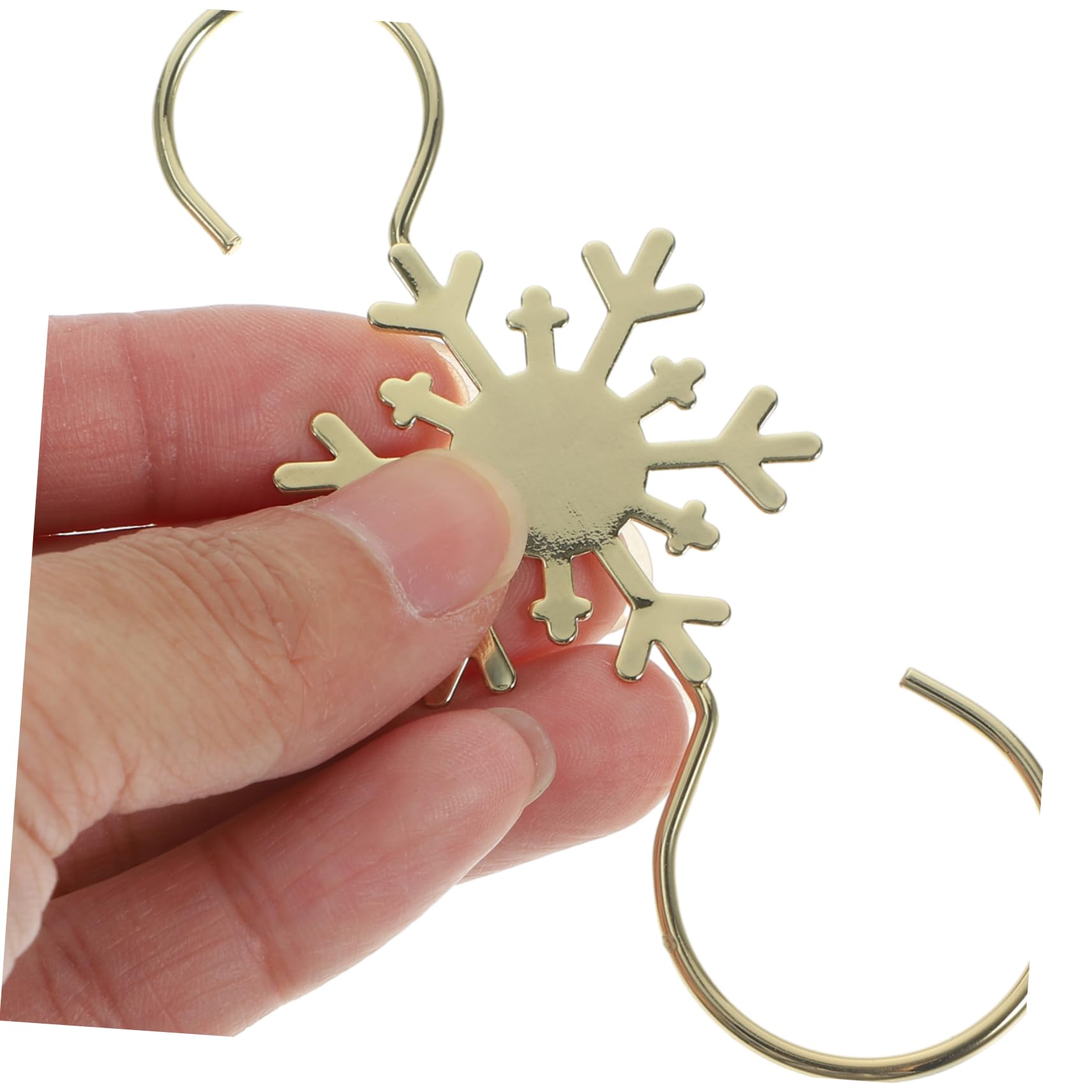 Cabilock 10pcs Metal Christmas Stocking Hangers Ornament Hooks for Holiday Decor Reusable Xmas Hooks for Mantel and Tree for Parties and Celebrations