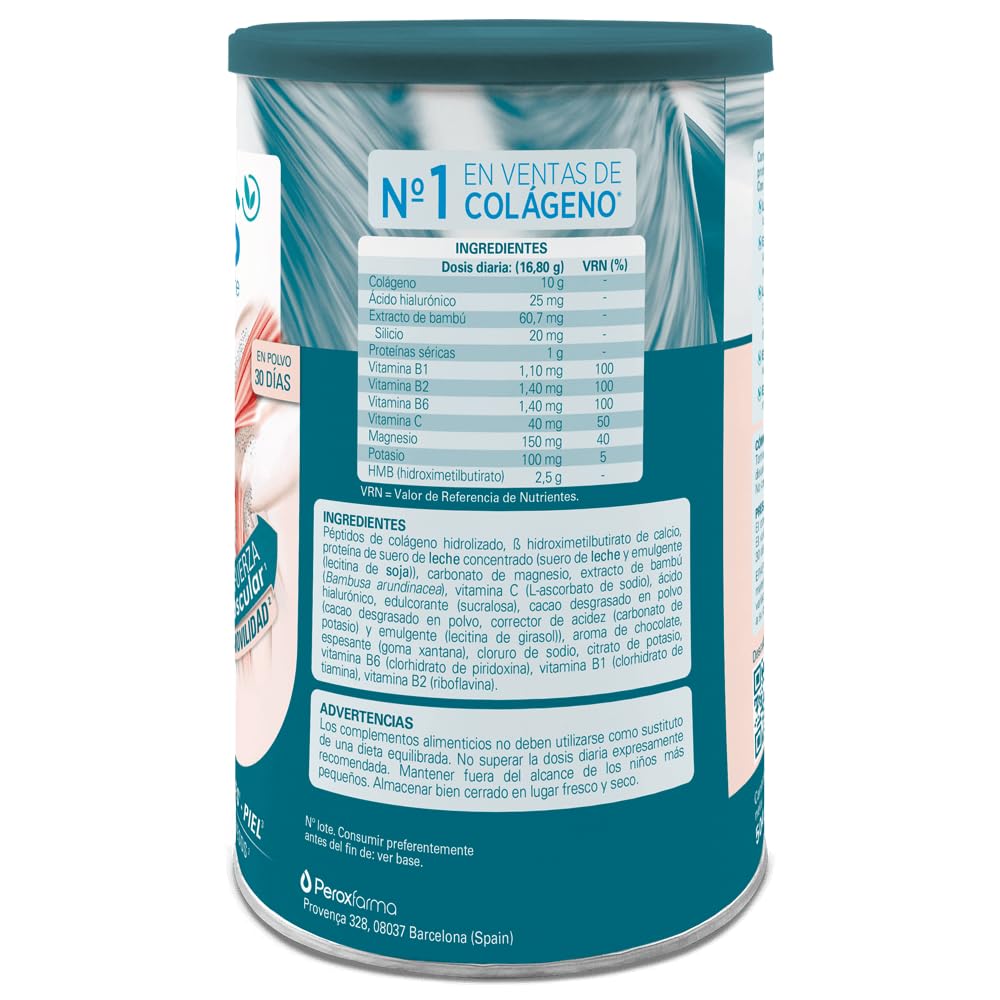 EPAPLUS Músculos – Colágeno en Polvo - Pack 2 Unidades de 504 gr para 60 días - Chocolate - Con Proteína, Potasio y HMB - 504 g