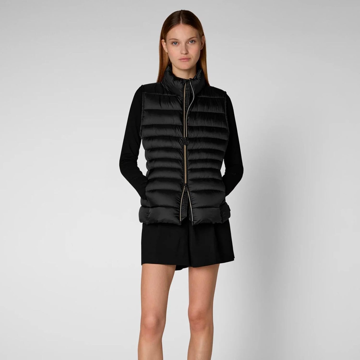 SAVE THE DUCK Women's Lynn Puffer Vest, Animal-Free Down Insulated Padded Water-Repellent Quilted Casual Winter Outdoor Vest - Image 2