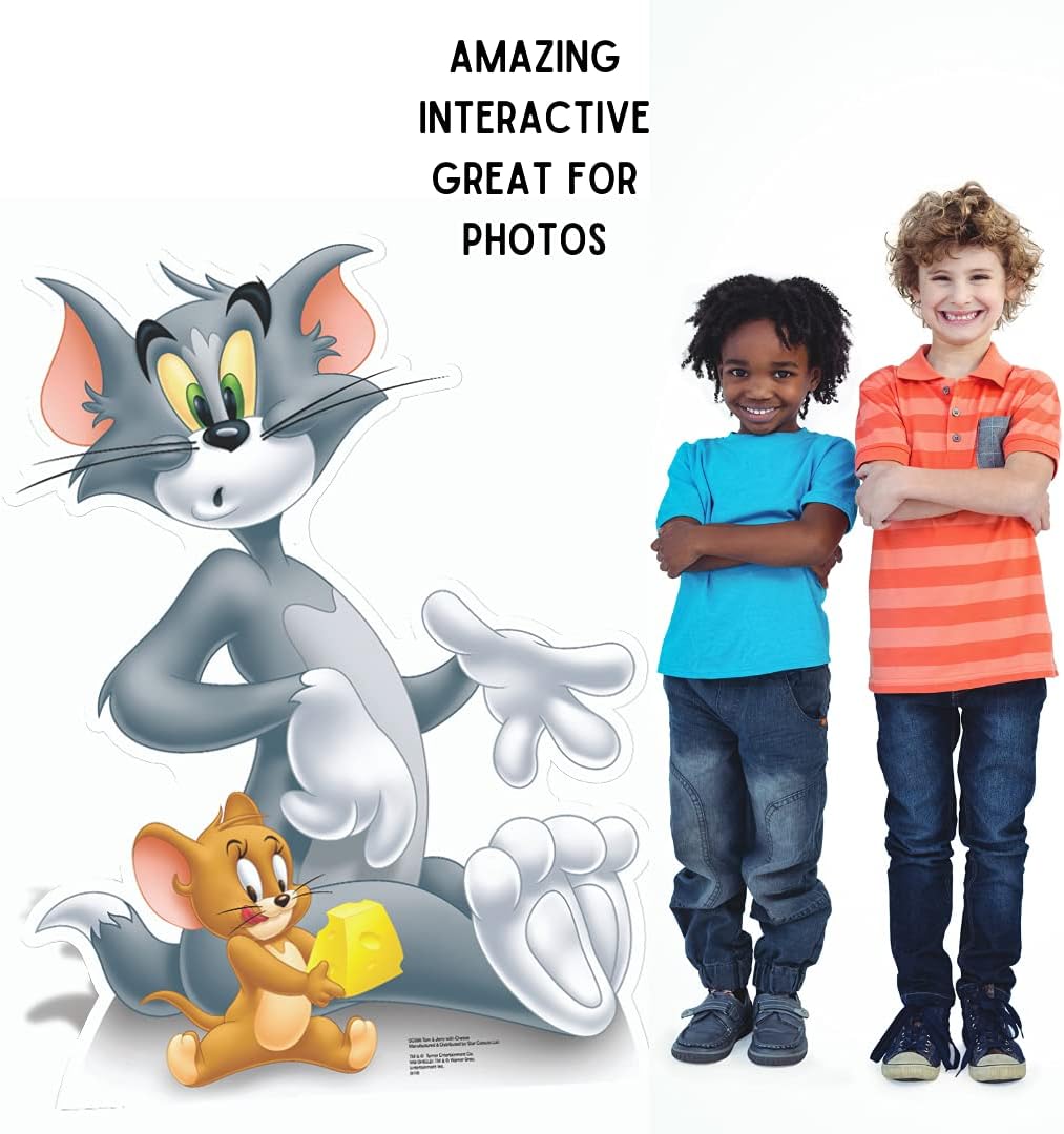 STAR CUTOUTS SC696 Tom and Jerry with Cheese Looney Tunes Cardboard Cut Out