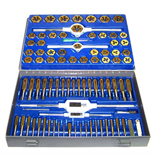 86pc Tap and Die Combination Set Tungsten Steel Titanium SAE and Metric Tools