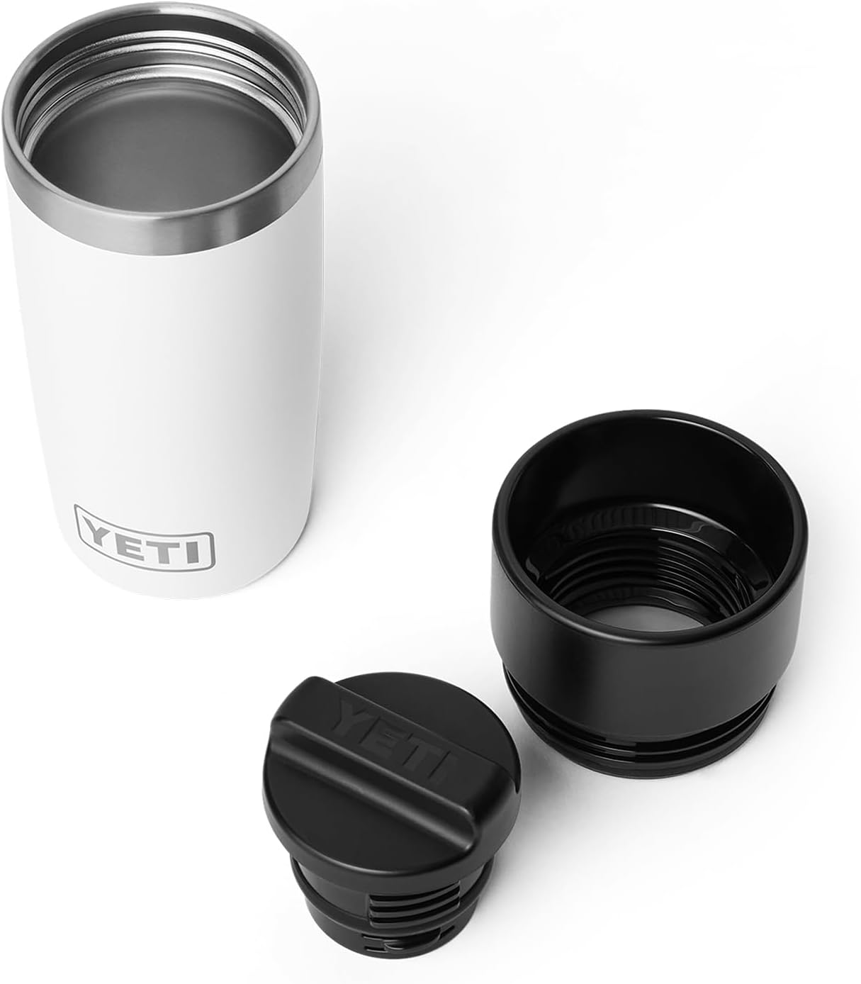 YETI Rambler 12 oz Travel Bottle, Stainless Steel, Vacuum Insulated with Leakproof Commuter Cap, White - Image 3